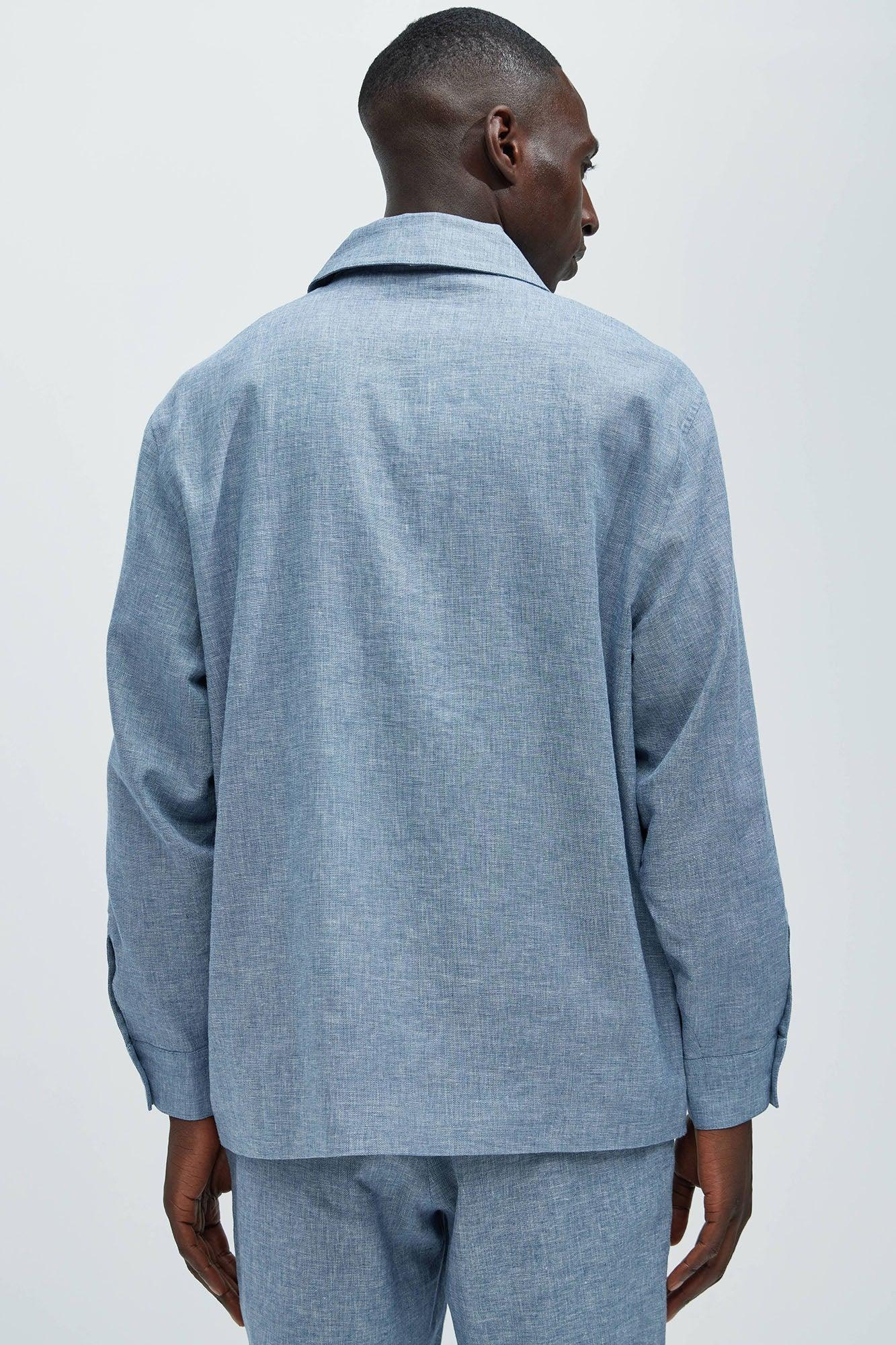 Bahamas Linen Chore Jacket - Blue Product Image