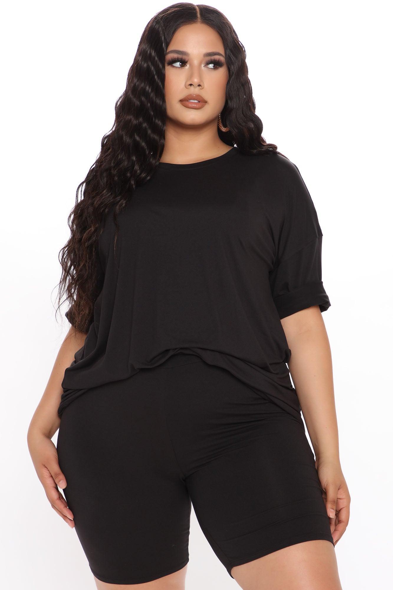 Weekend Vibes Short Set - Black Product Image