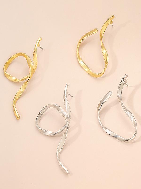 Normcore Geometric Solid Color Drop Earrings Product Image