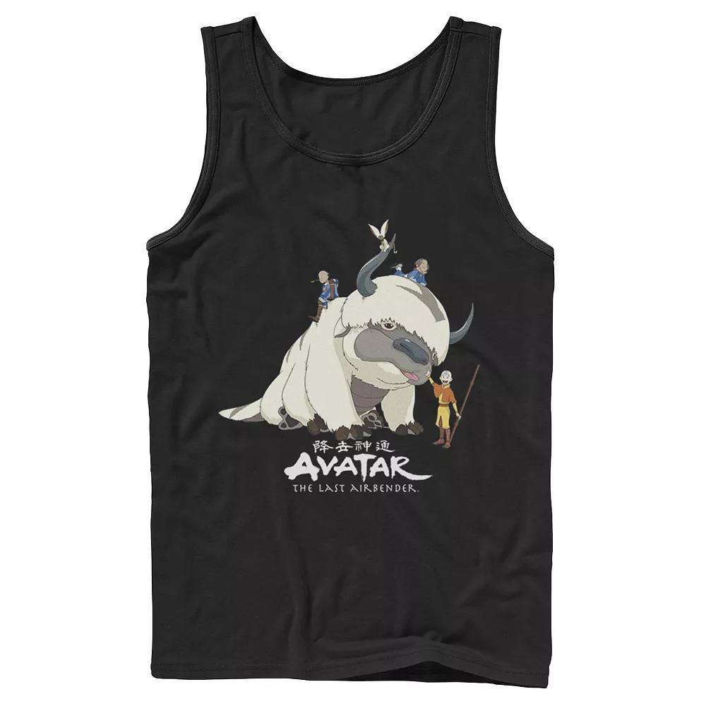 Men's Avatar: The Last Airbender Appa Group Shot Logo Tank Top, Size: XXL, Black Product Image