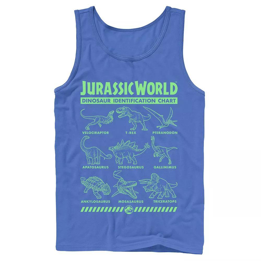 Men's Jurassic World Two Dino Gradient ID Chart Tank Top,  Product Image