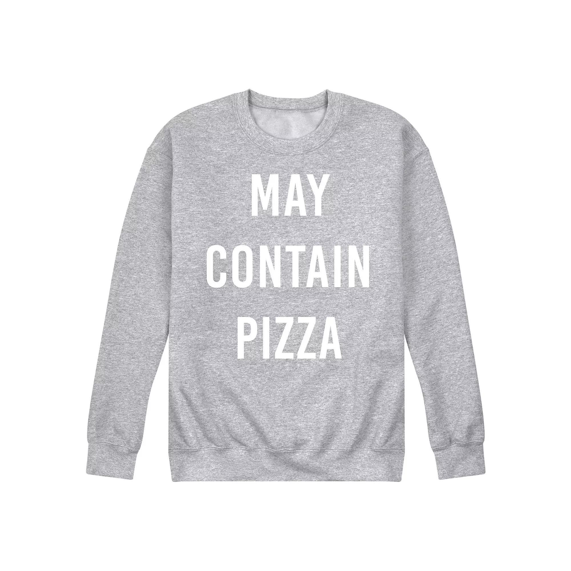 Men's May Contain Pizza Fleece Sweatshirt,  Product Image