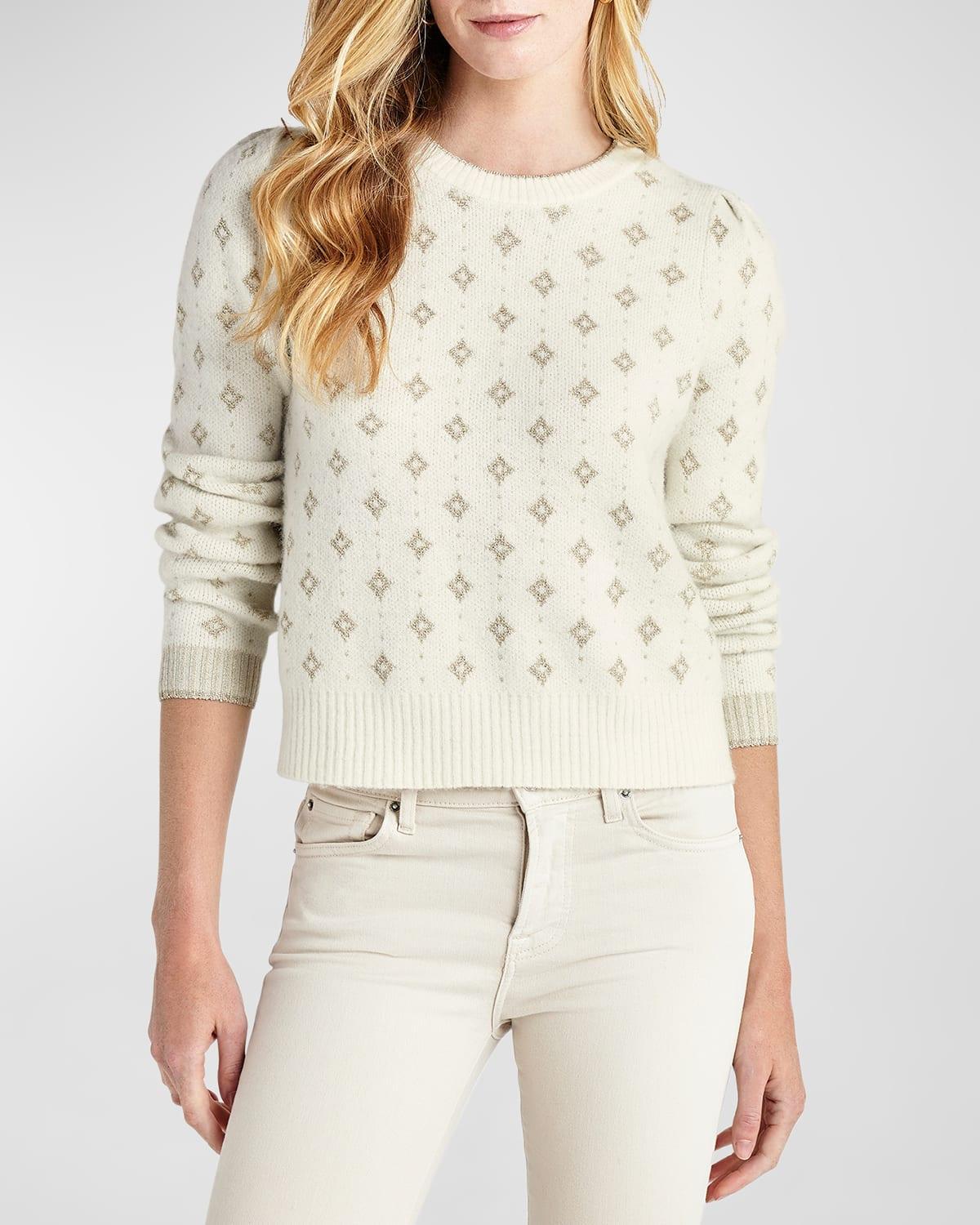 Splendid Keira Lurex Sweater (Snow) Women's Sweater Product Image