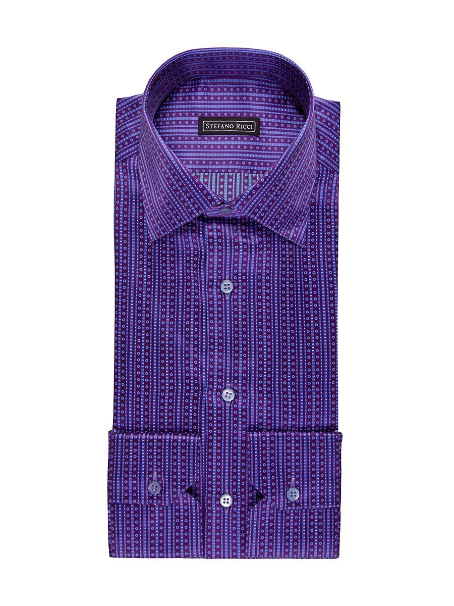 Mens Handmade Silk Dress Shirt Product Image