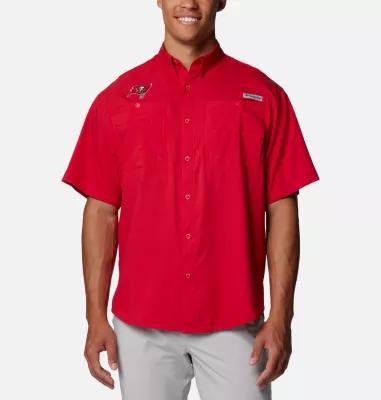 Columbia Mens PFG Tamiami Short Sleeve Shirt - Tampa Bay Buccaneers- Product Image