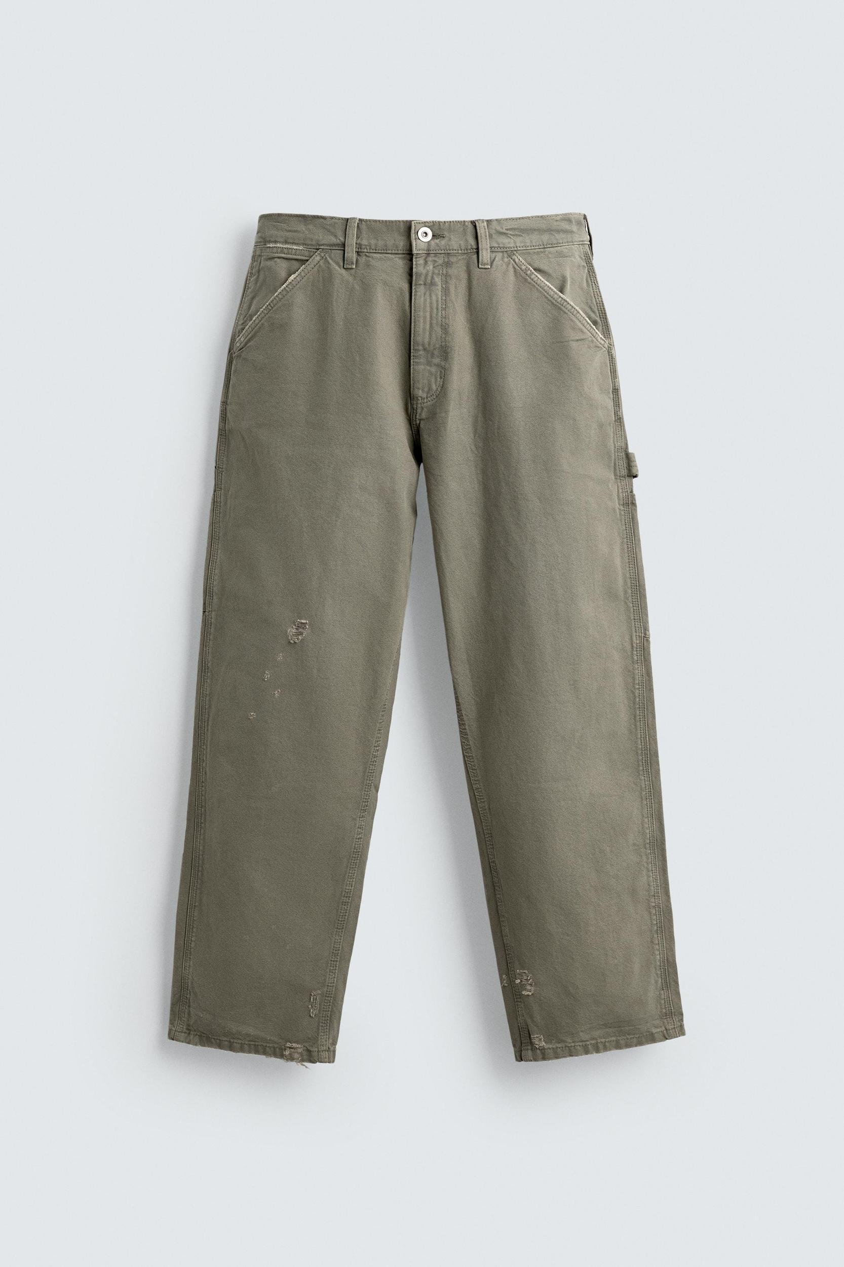 WASHED EFFECT CARPENTER PANTS Product Image