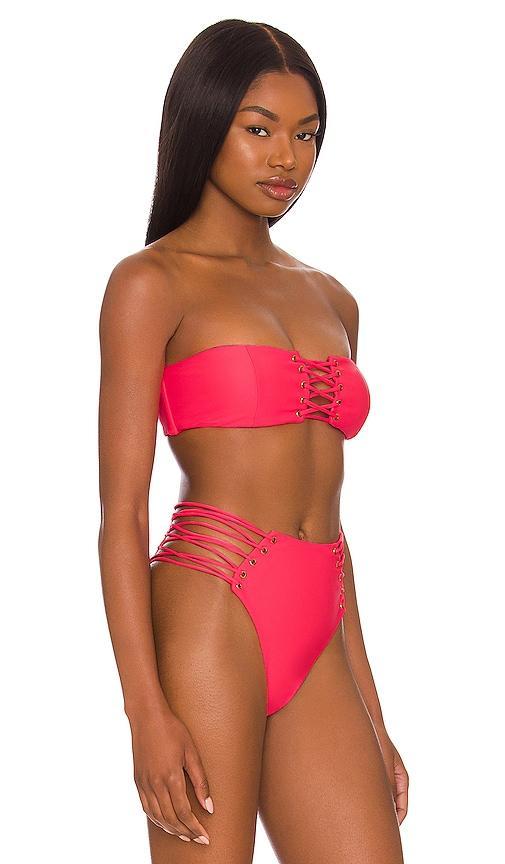 Camila Coelho Paloma Top in Coral. Product Image