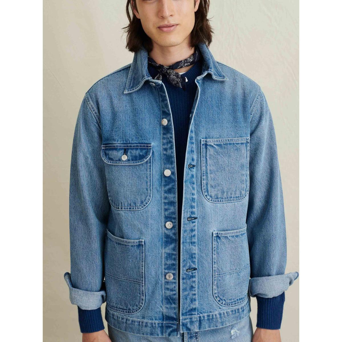 Work Jacket Vintage Wash Denim Product Image