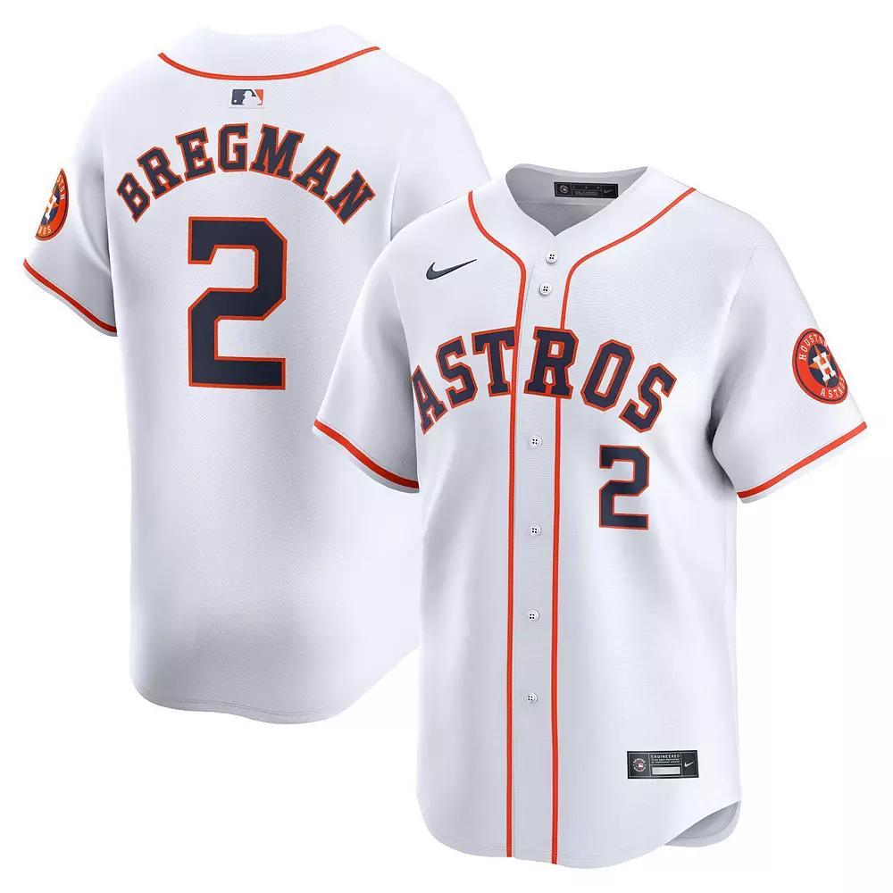 Men's Nike Alex Bregman White Houston Astros Home Limited Player Jersey, Size: Small Product Image