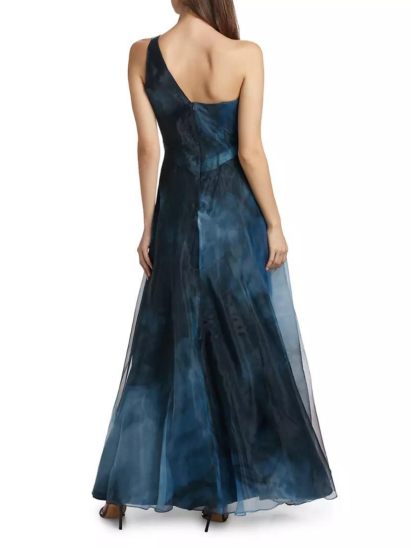 Printed Organza Asymmetric Gown Product Image