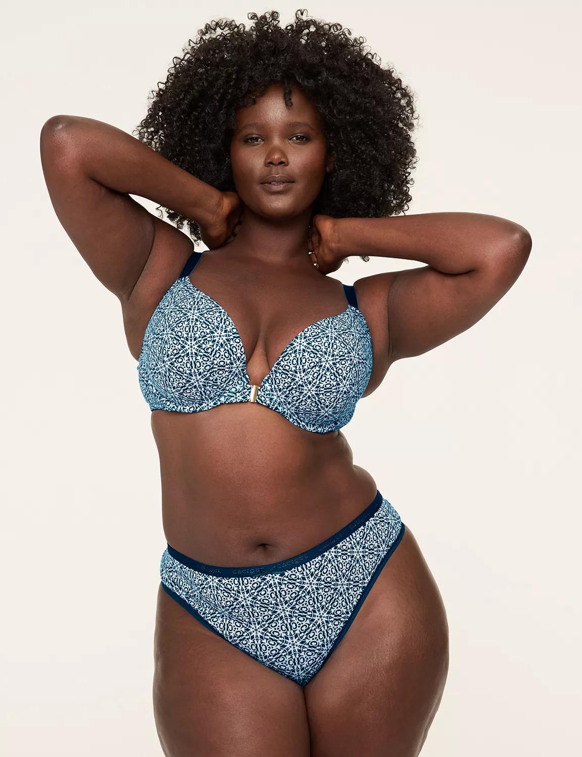 Front-Close Cotton Boost Plunge Bra Product Image