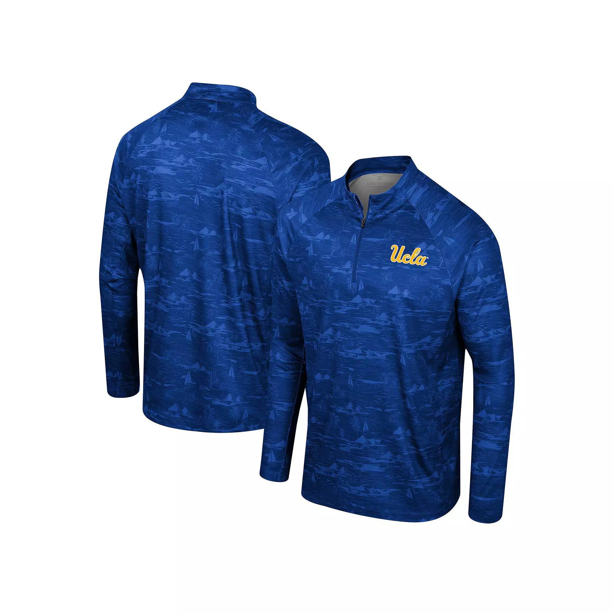 Men's Colosseum Blue UCLA Bruins Carson Raglan Quarter-Zip Jacket,  Product Image