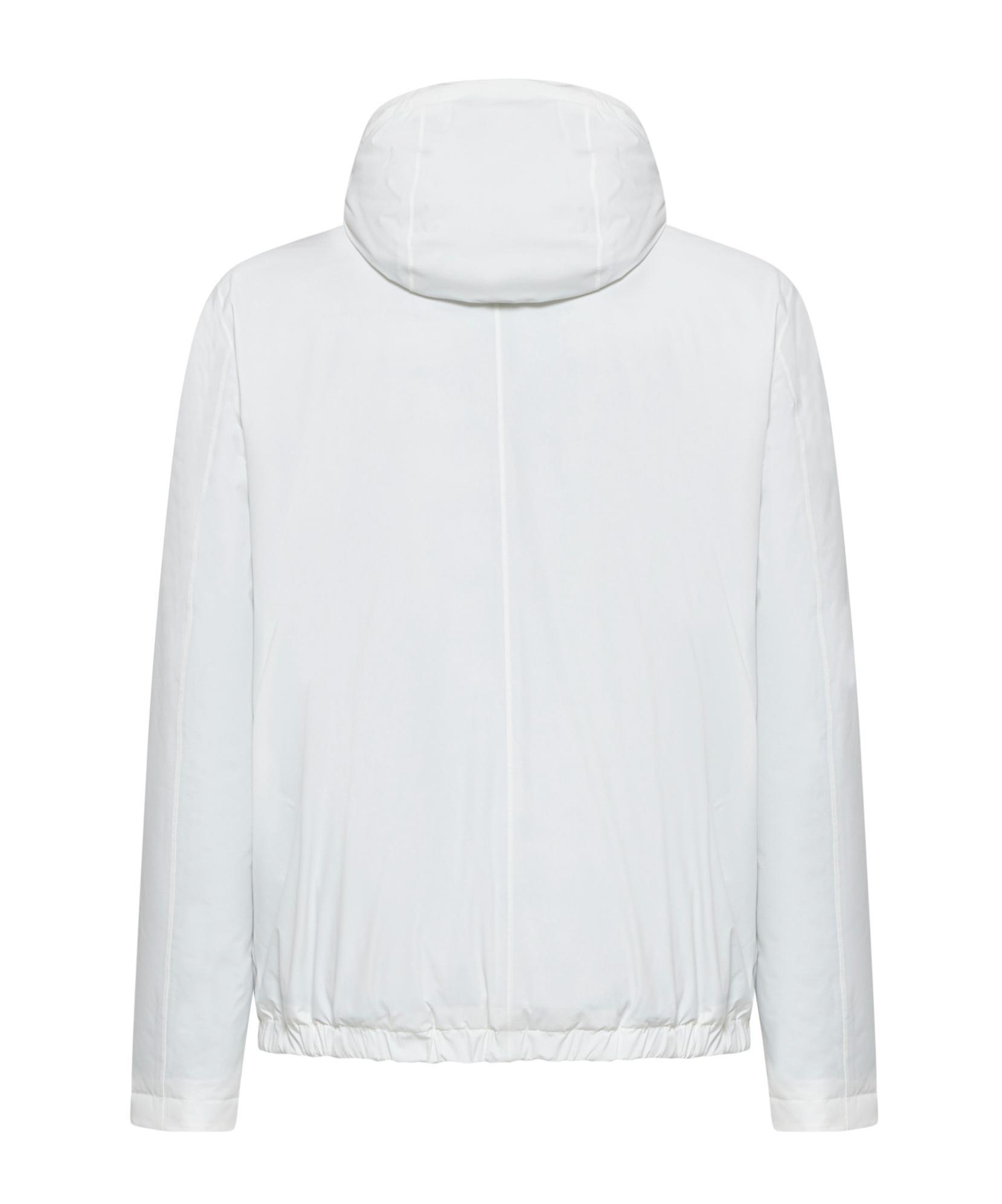 HERNO Mock Neck Hooded Jacket In White Product Image