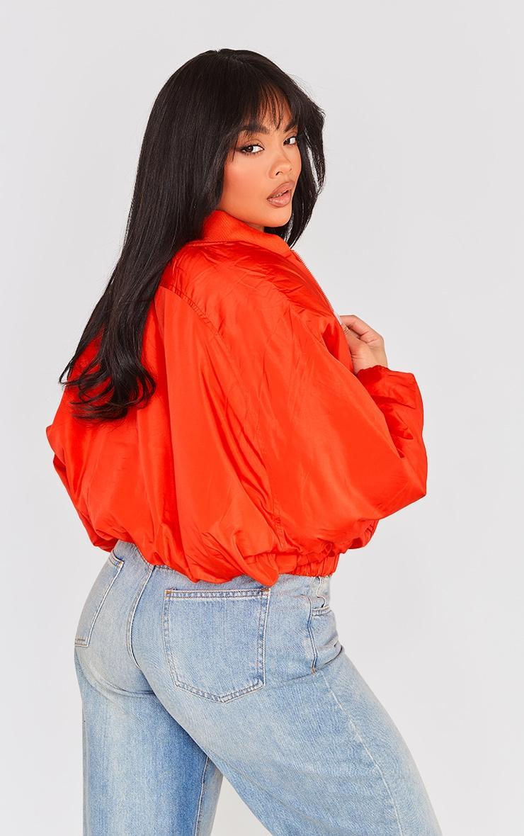 Red Oversized Bomber Jacket Product Image