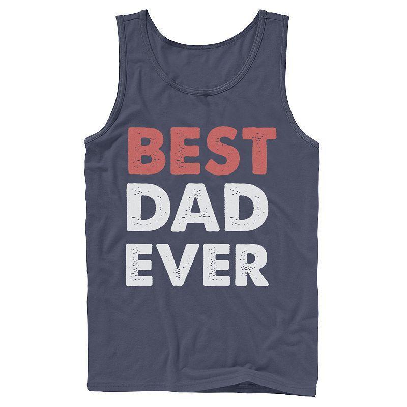 Men's Father's Day Best Dad Ever Status Tank Top, Size: Small, Black Product Image