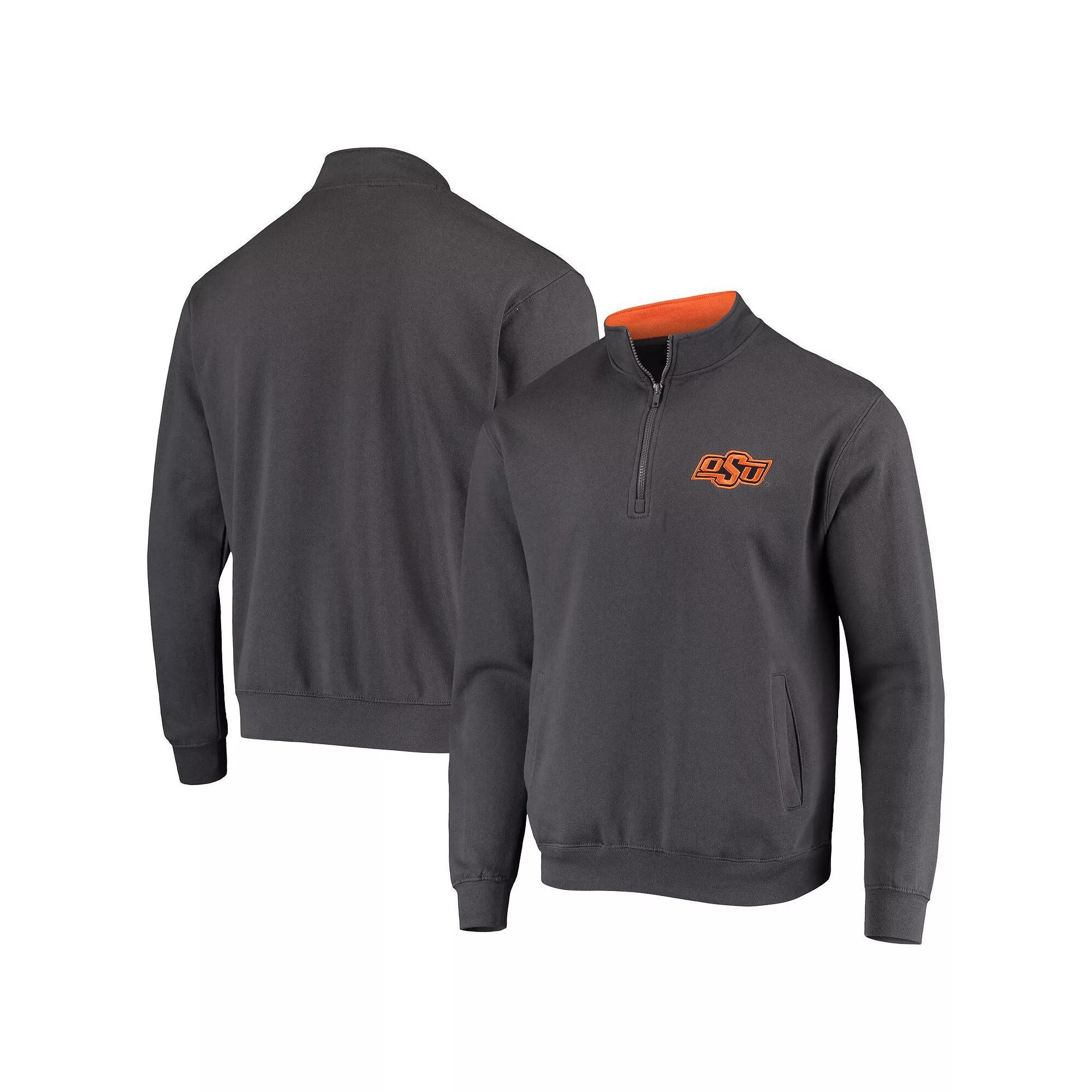 Men's Colosseum Charcoal Oklahoma State Cowboys Tortugas Logo Quarter-Zip Jacket,  Product Image