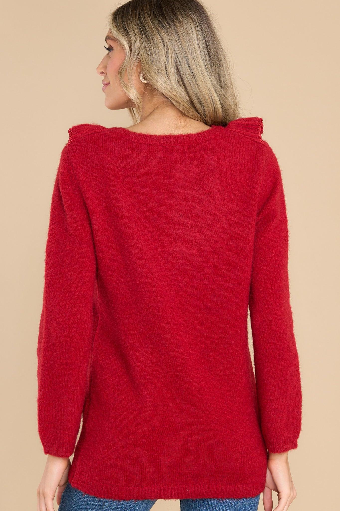 Fire Away Ruby Red Sweater Product Image