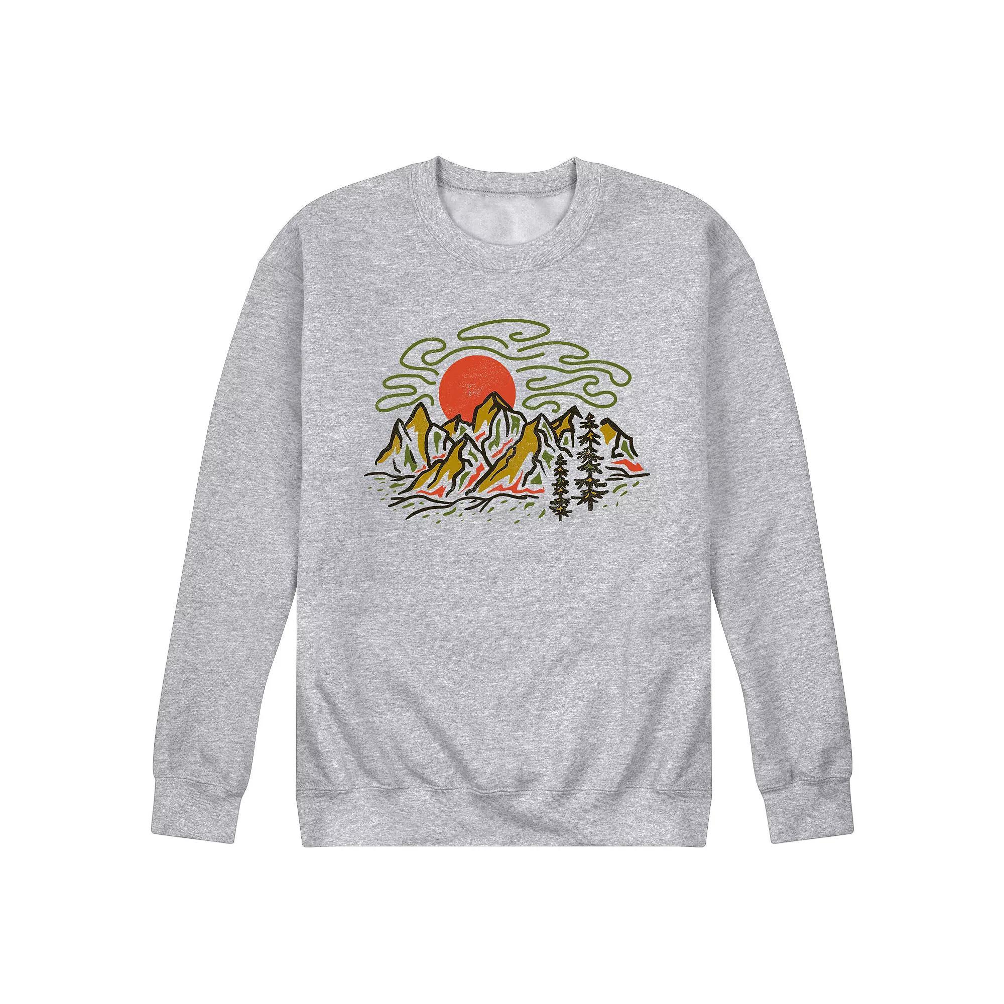 Men's Colorful Mountains Graphic Fleece,  Product Image