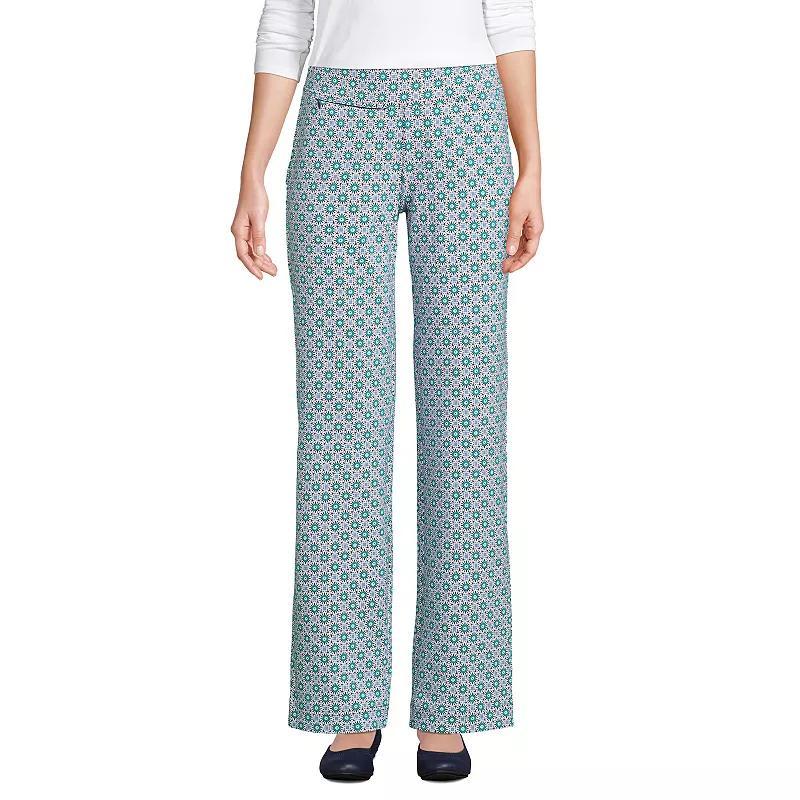 Plus Size Lands End Starfish Pull-On Straight-Leg Pants, Womens Green Moss Product Image