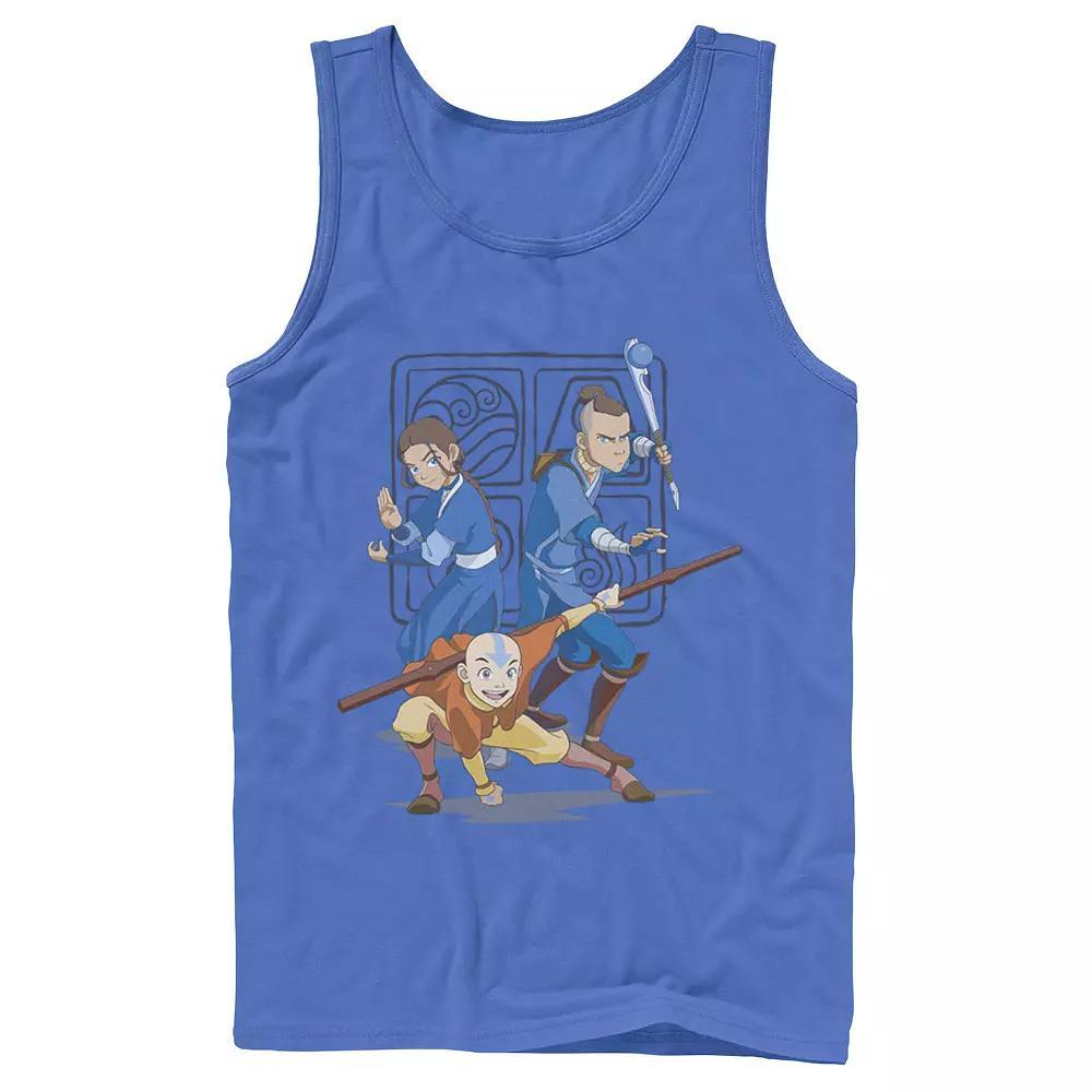 Men's Nickelodeon Avatar The Last Airbender Main Cast Group Shot Symbol Graphic Tank Top,  Product Image