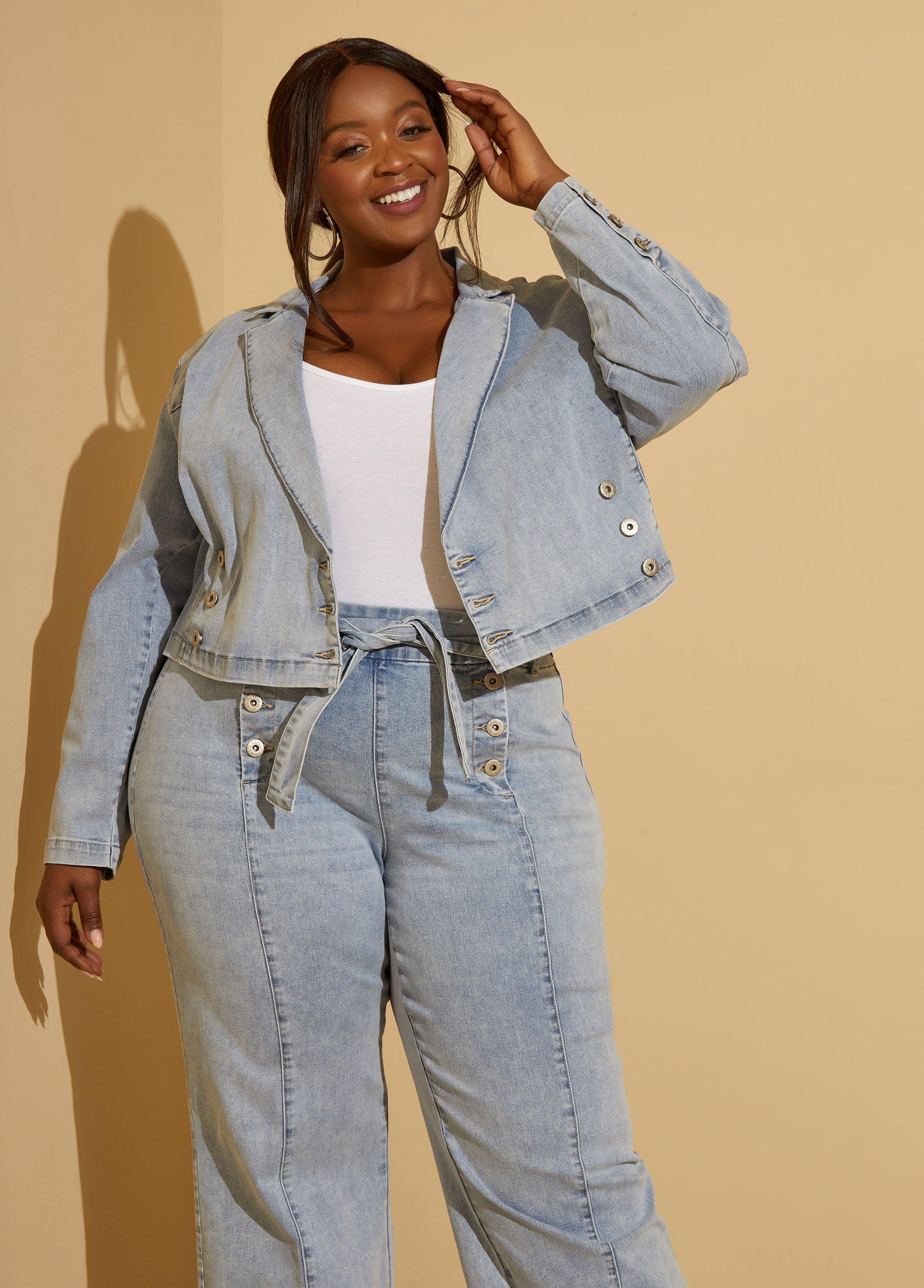 Double Breasted Denim Blazer Product Image