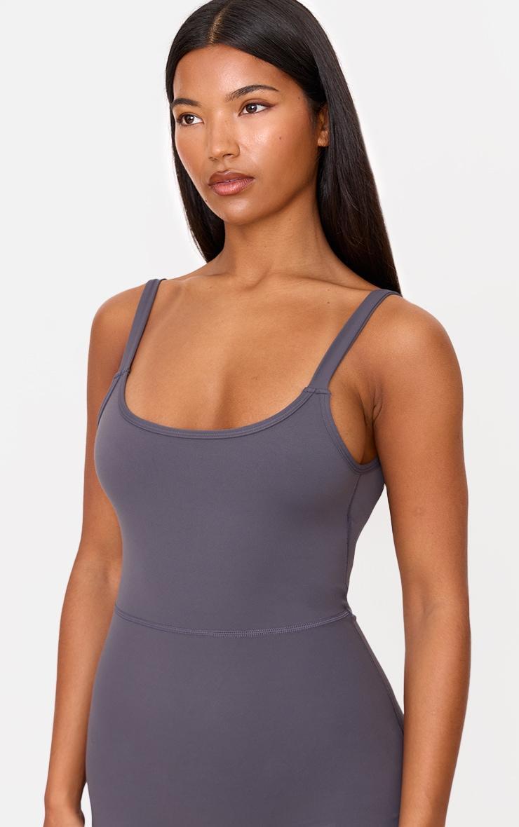 Charcoal Sculpt Low Back Strappy Unitard Product Image