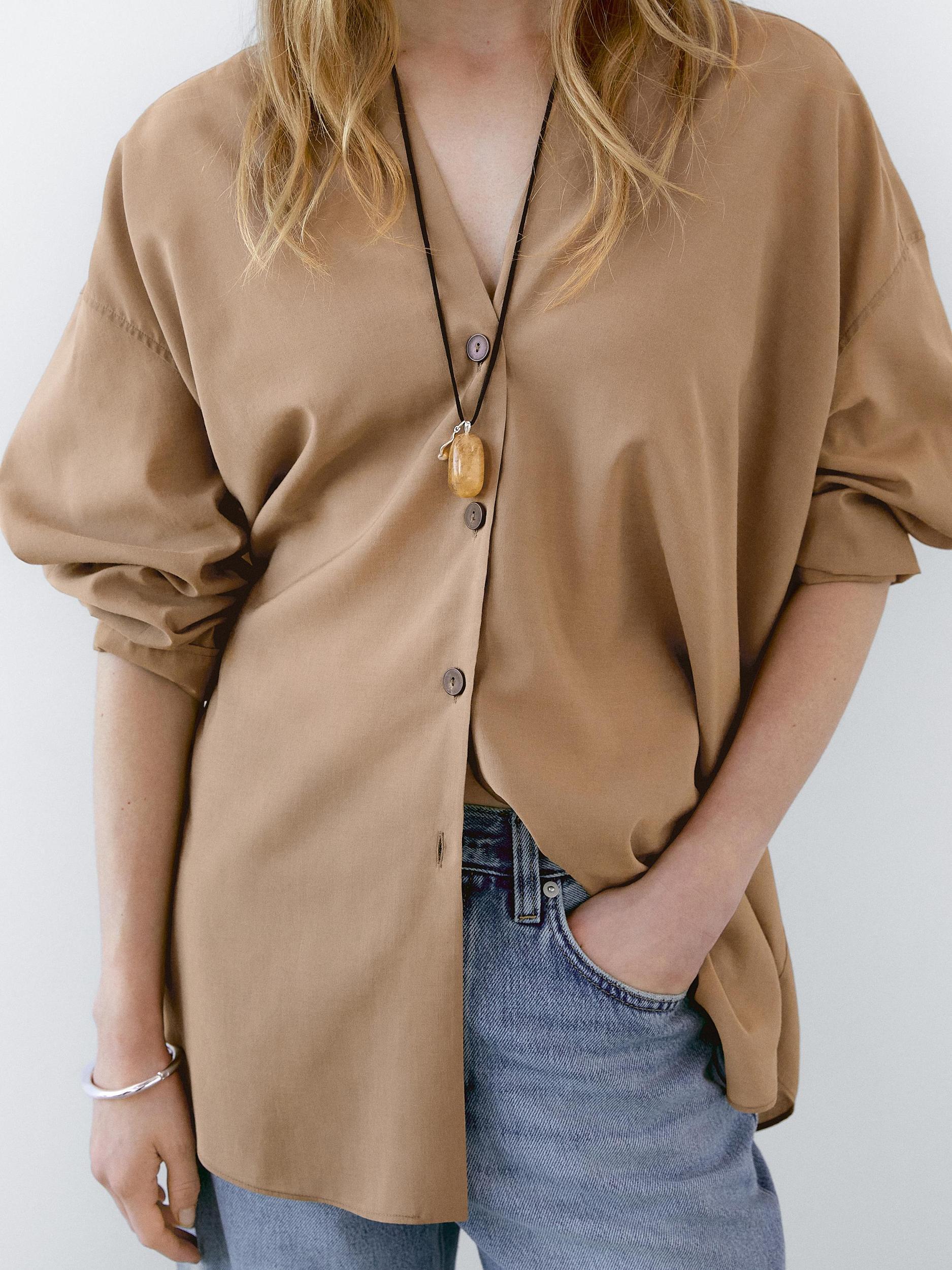 Flowing satin blouse Product Image