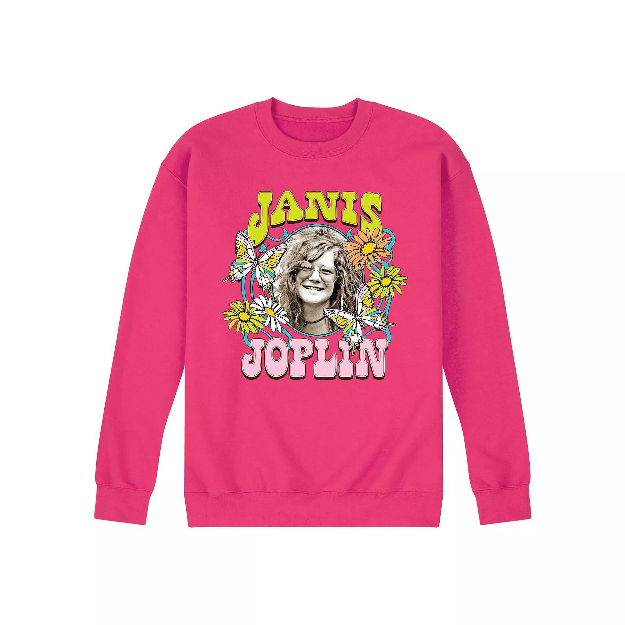 Men's Janis Joplin Butterfly Flowers Sweatshirt,  Product Image
