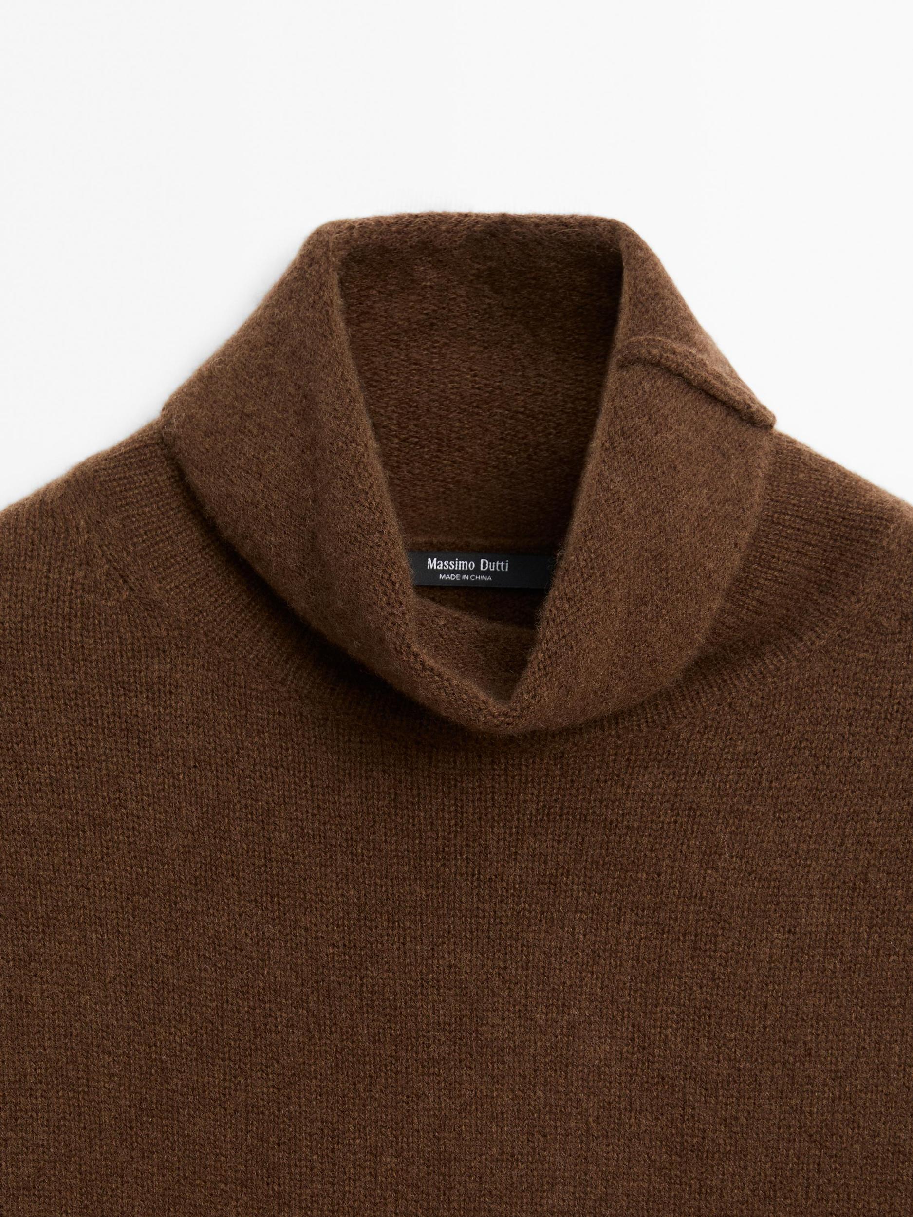 Wool blend knit turtleneck sweater Product Image