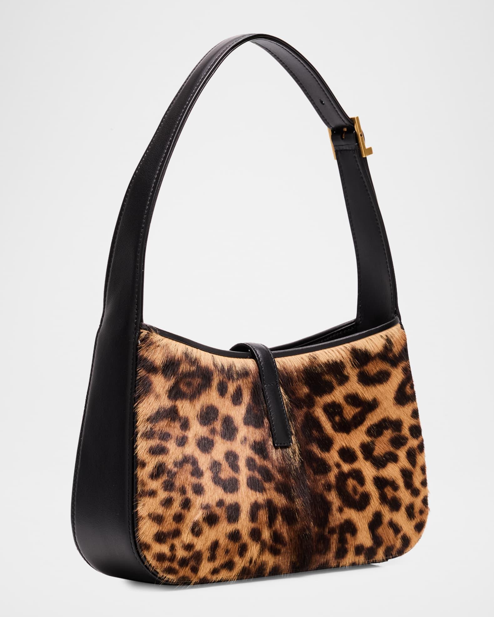 Le 5A7 YSL Shoulder Bag in Leopard-Print Calf Hair Product Image