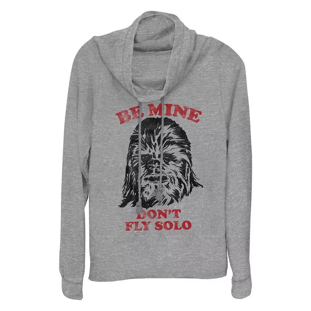 Women's Star Wars Chewbacca Be Mine Don't Fly Solo Cowlneck Graphic Lightweight Long Sleeve,  Product Image