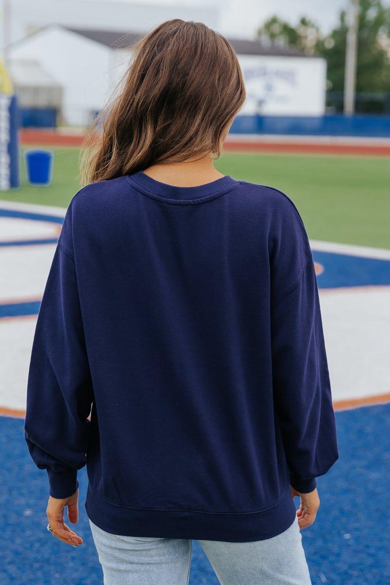 Navy Game Day Sweatshirt - FINAL SALE Product Image