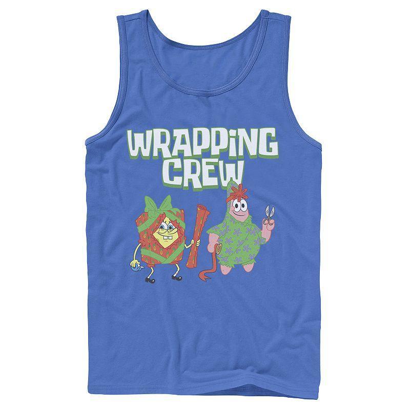 Mens Nickelodeon Spongebob Squarepants Patrick Wrapping Crew Christmas Graphic Tank Top Product Image