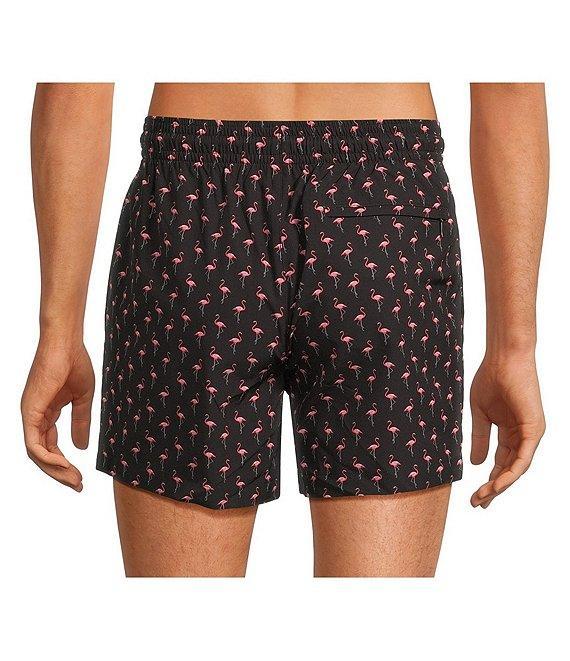 Caribbean Mini Flamingo 5#double; Cabana Swim Trunks Product Image
