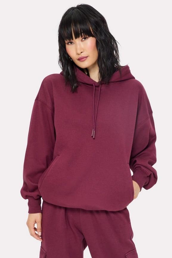 Cozy Fleece Slouchy Hoodie Product Image