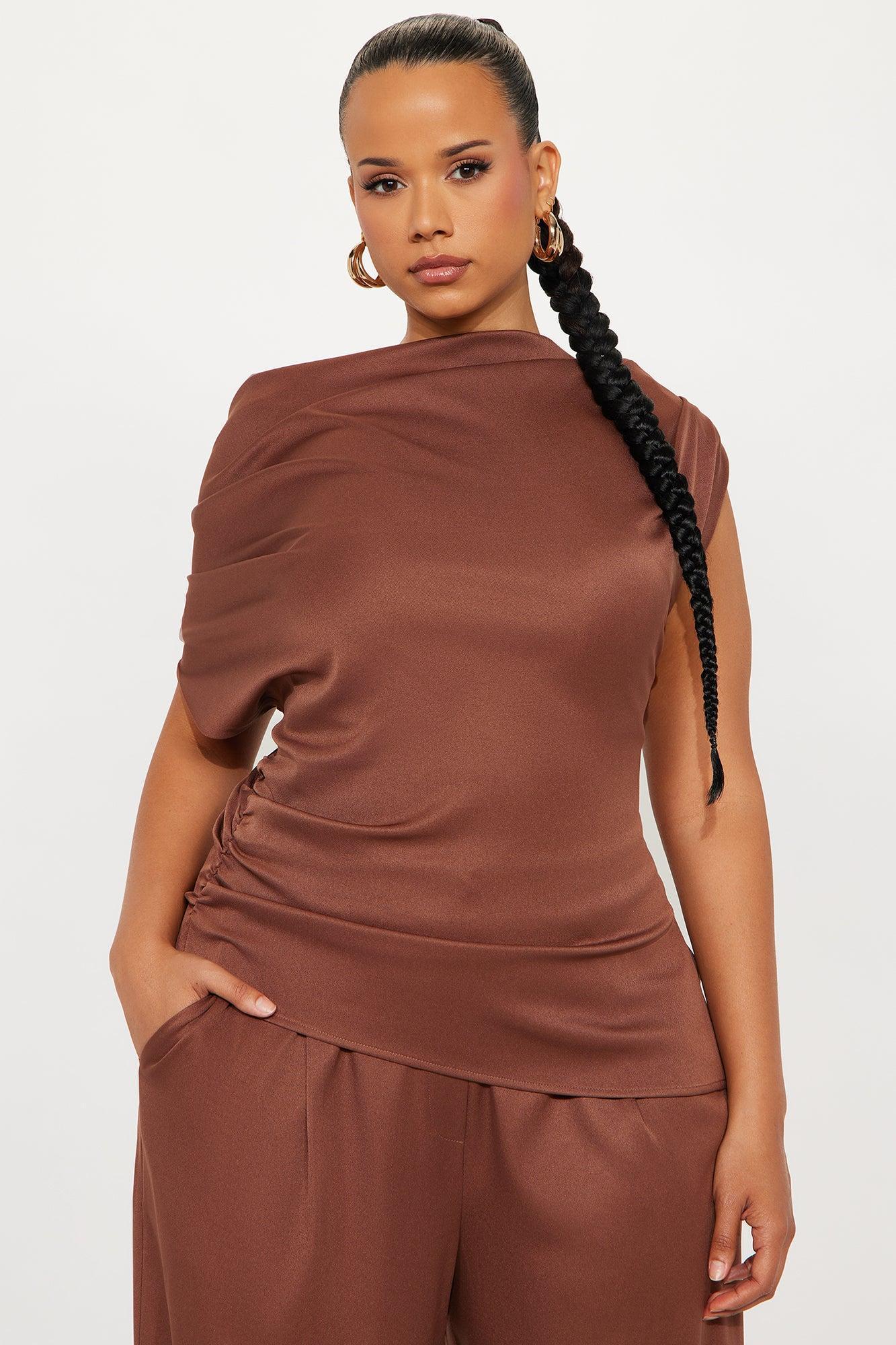 Poised To Perfection Pant Set - Chocolate Product Image