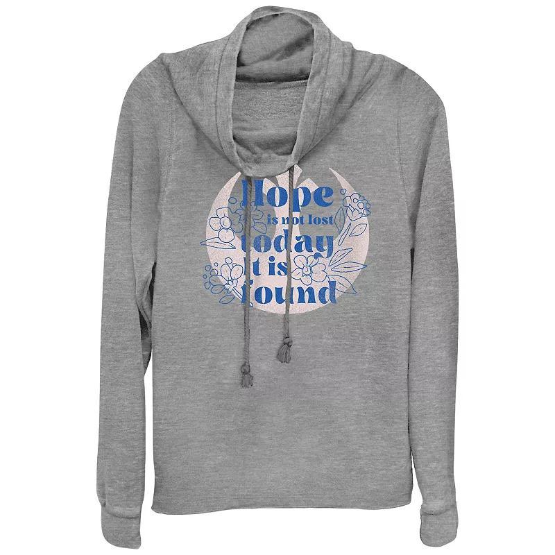Juniors' Star Wars Hope Is Not Lost Cowlneck Graphic Lightweight Long Sleeve, Girl's,  Product Image