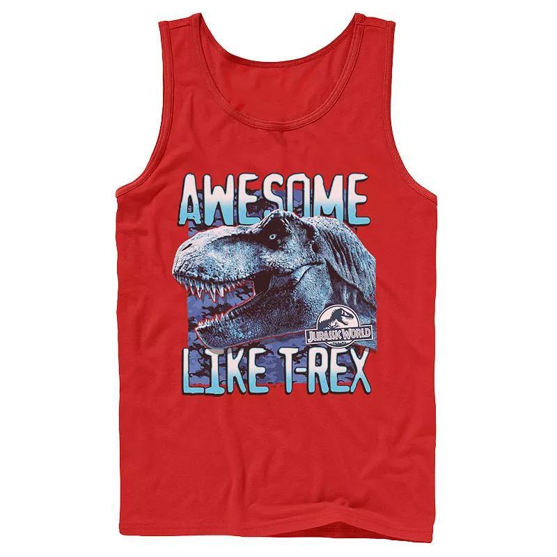 Men's Jurassic World Two Awesme Lke T-Rex Tank Top,  Product Image