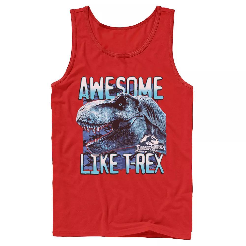 Men's Jurassic World Two Awesme Lke T-Rex Tank Top,  Product Image