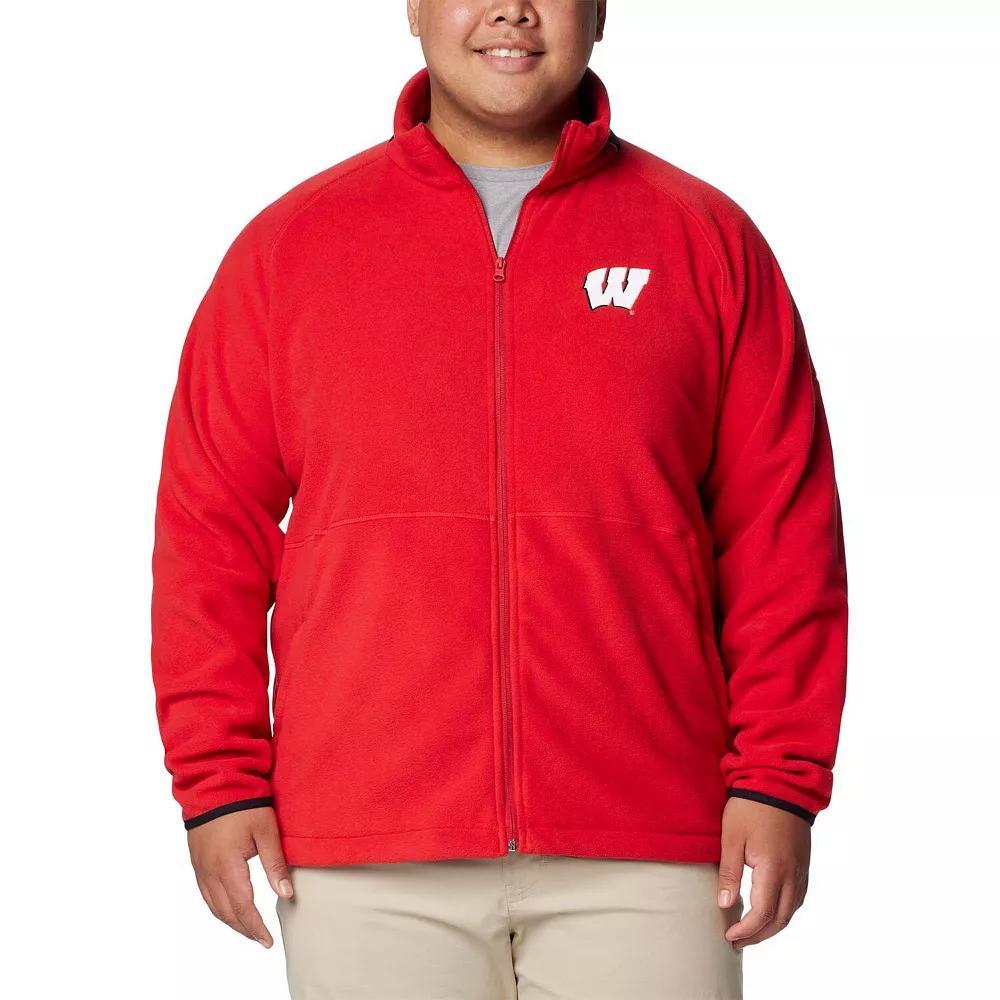 Men's Columbia Red Wisconsin Badgers Flanker IV Fleece Raglan Full-Zip Jacket,  Product Image