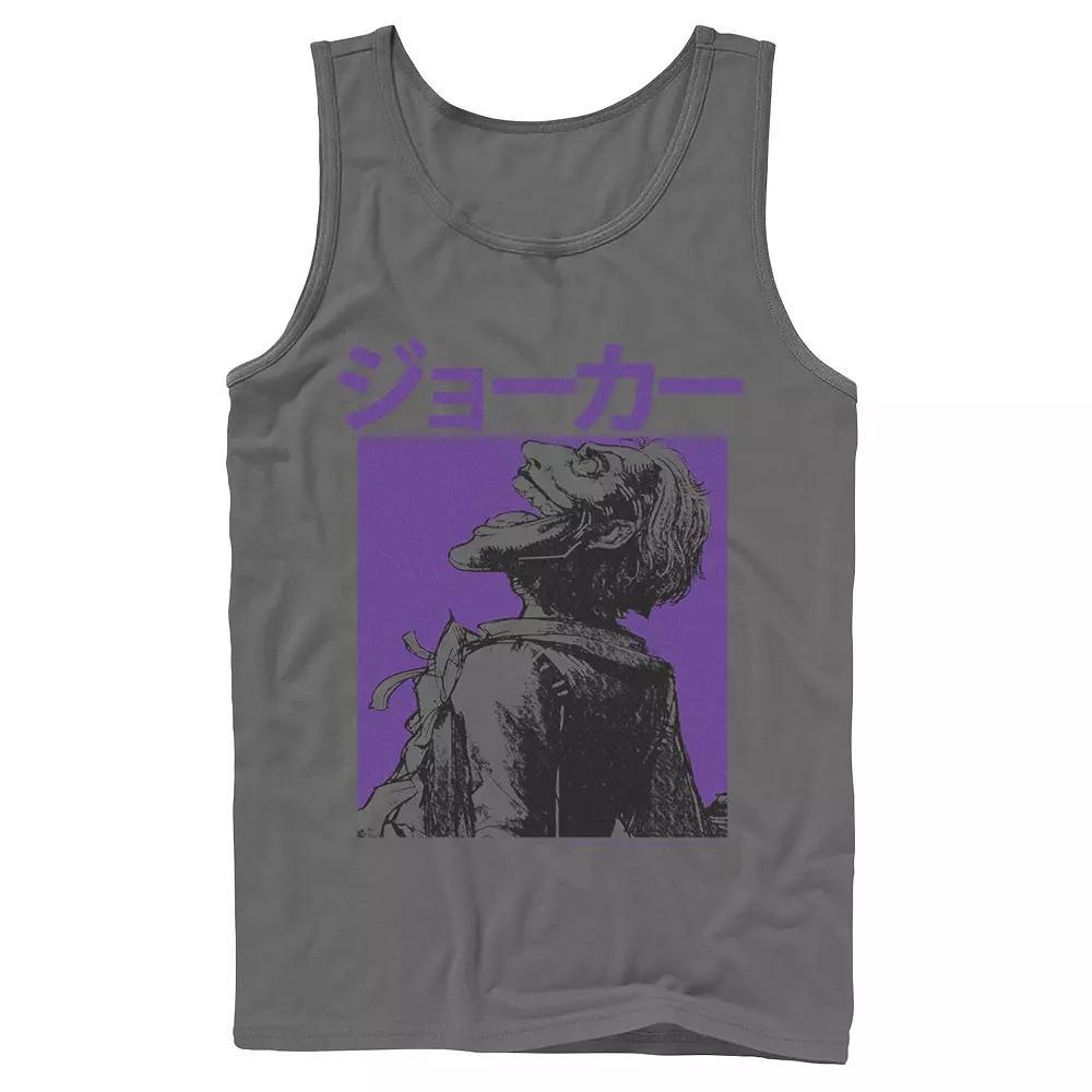Men's Batman Kanji Joker Purple Hue Portrait Tank Top,  Product Image