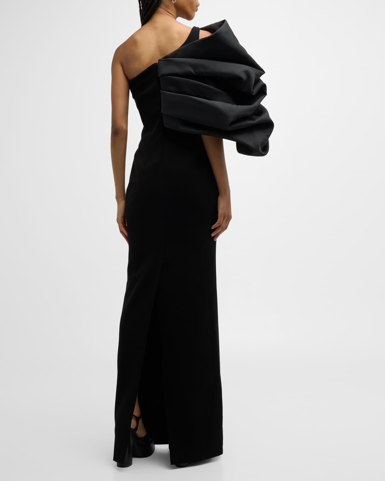 Draped One-Shoulder Column Gown Product Image