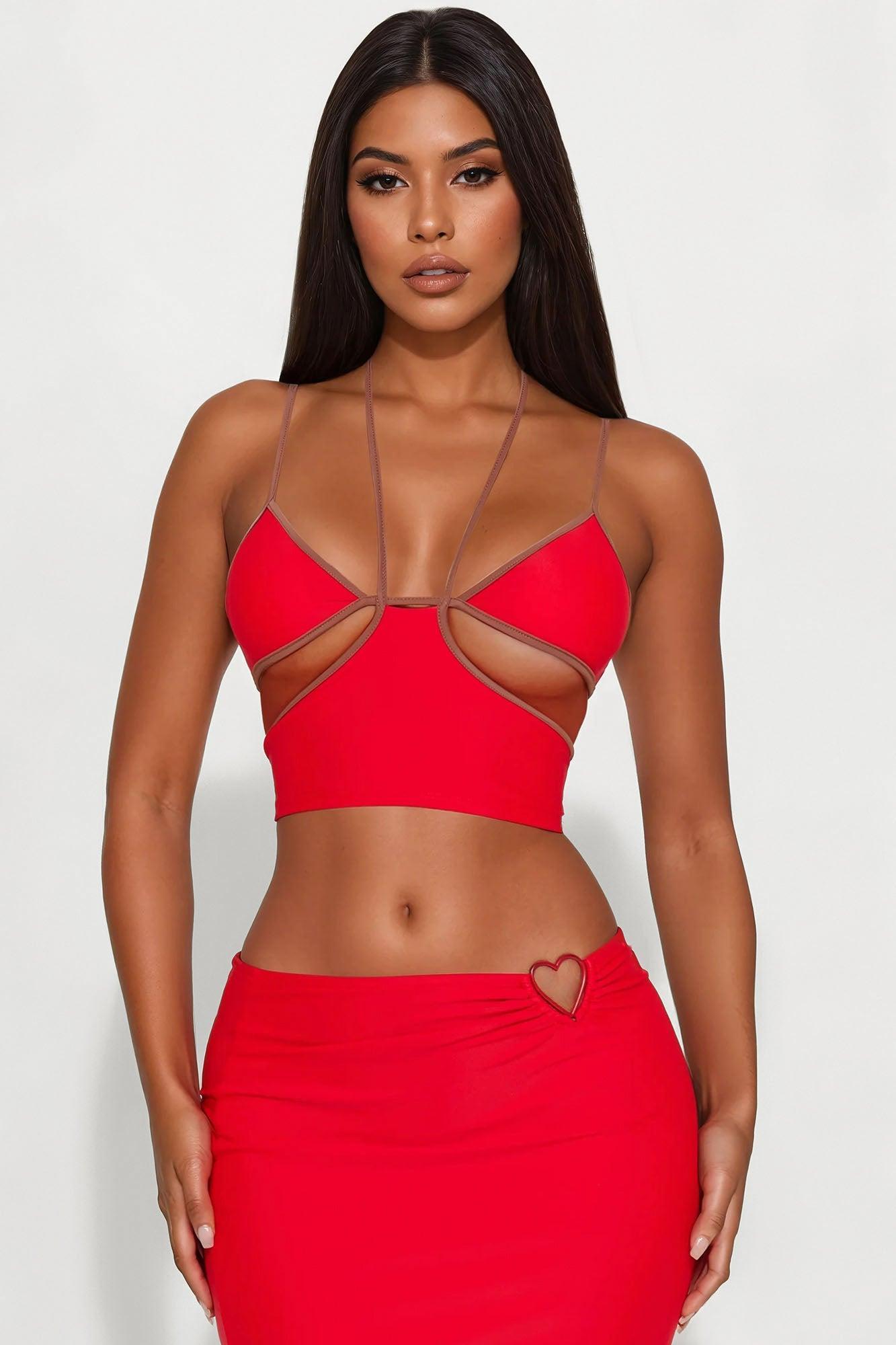 Rebel Heart Maxi Skirt Set - Red Product Image
