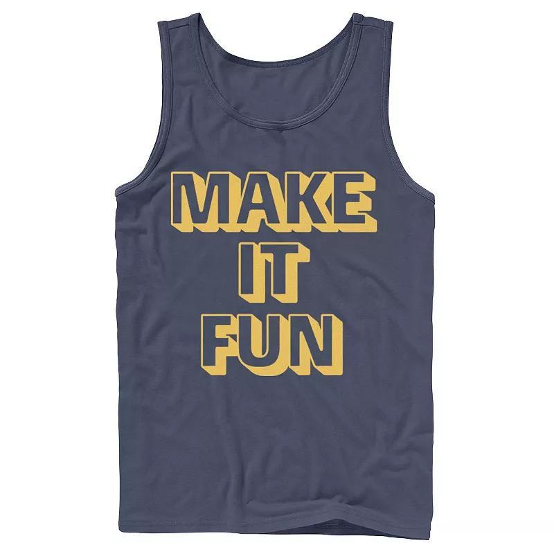 Men's Fifth Sun "Make It Fun" Text Outline Tank Top,  Product Image