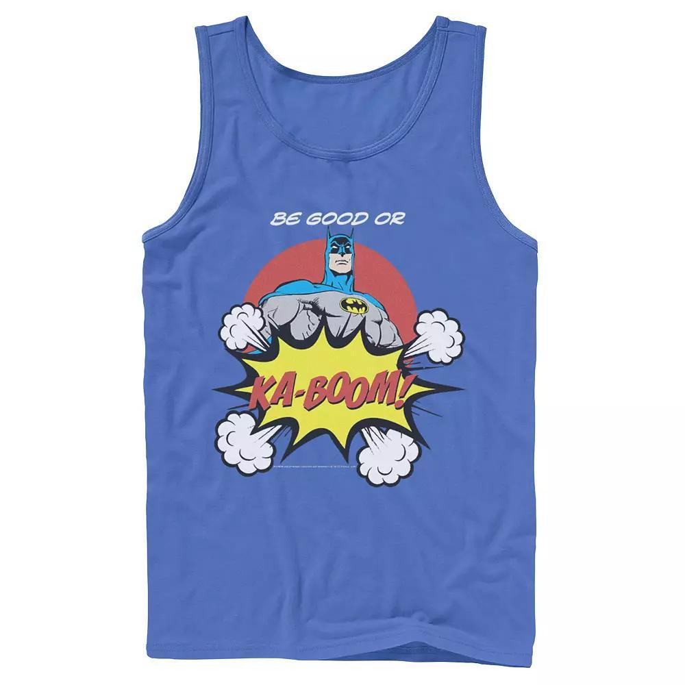 Men's DC Comics Batman Ka-Boom Pop Art Text Poster Tank Top,  Product Image