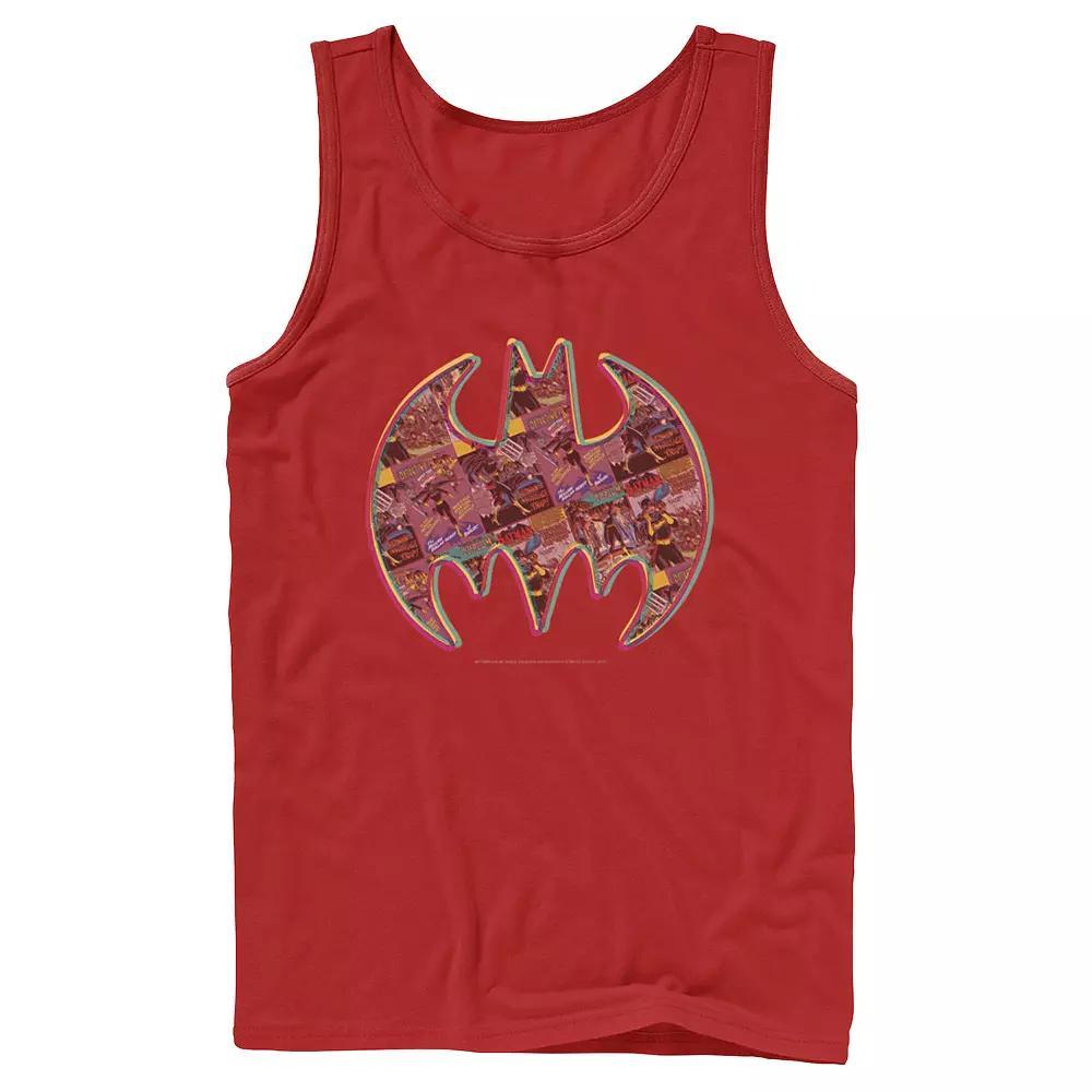 Men's DC Comics Batman Neon Comic Cover Logo Tank Top,  Product Image