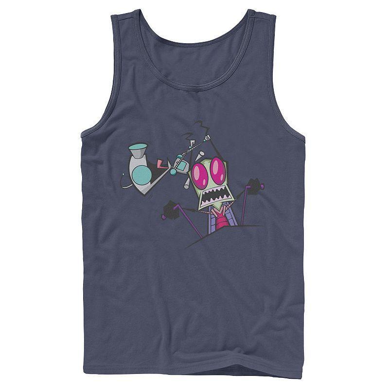 Men's Nickelodeon Invader Zim Gir Pulling Zim's Antennas Portrait Graphic Graphic Tank Top,  Product Image