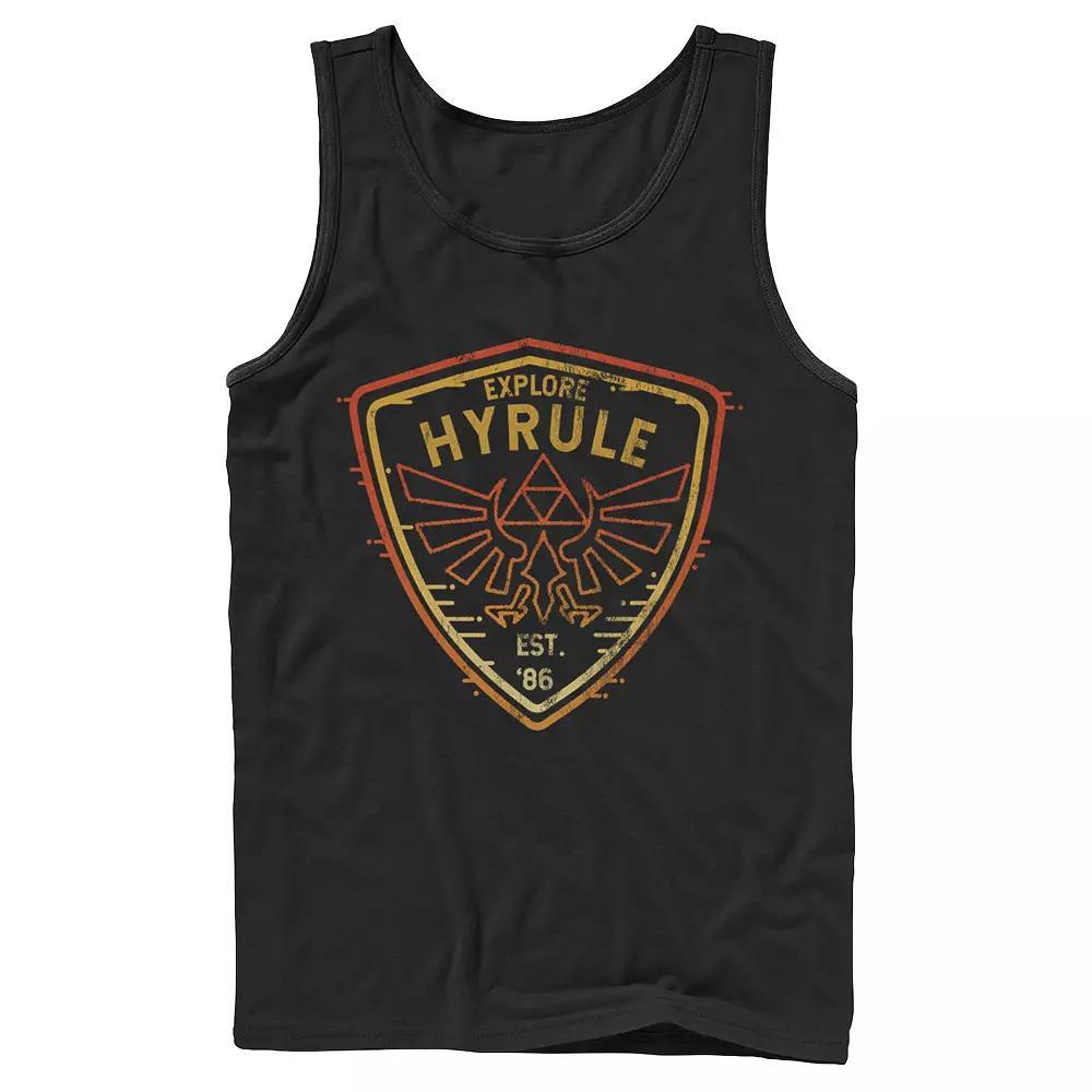 Men's The Legend Of Zelda Explore Camp Hyrule Crest Tank Top,  Product Image