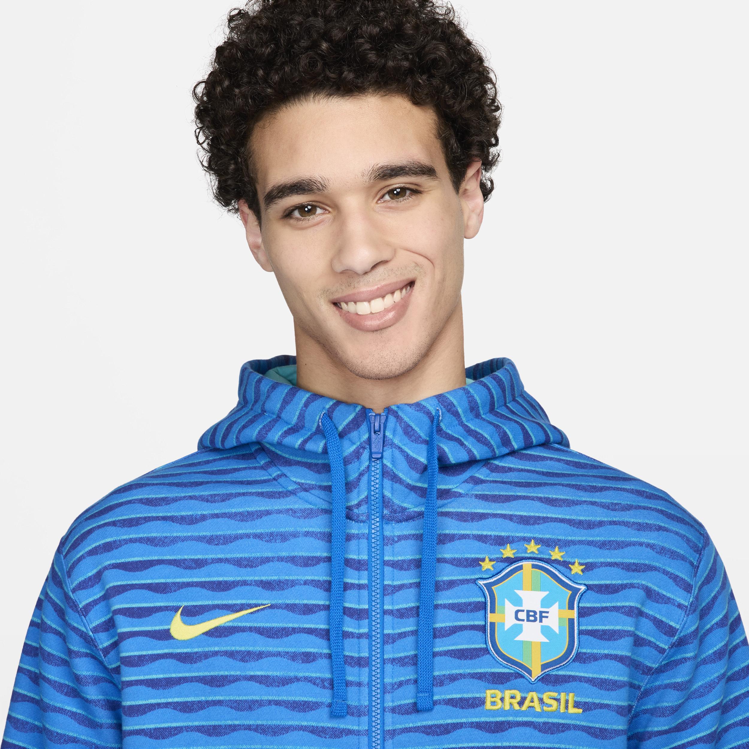 Brazil Club Fleece Nike Men's Soccer Full-Zip Hoodie Product Image