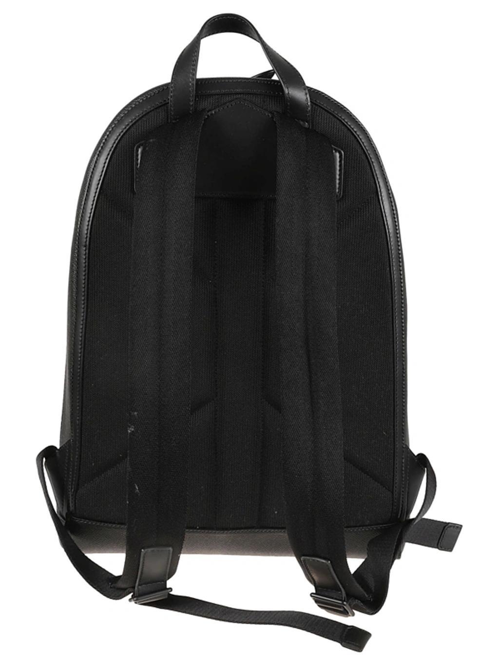 BURBERRY Logo Plaque Rocco Backpack In Black Product Image